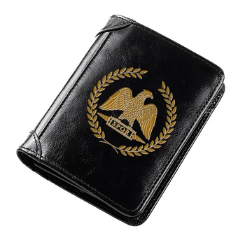 SPQR Pohode Čierna Rímske Légie Eagle Tlač Originálne Kožené Peňaženky pre Mužov Rfid Tenké Krátke ID Kreditnej Karty Držiteľ Peniaze Taška