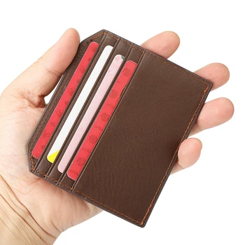 Ultra Tenké Kreditnej Karty Držiteľ Módne Originálne Kožené Vodičský Preukaz Kryt Mužov, Multi-Slot Pre Bankové Karty Peňaženky Mincu Kabelku
