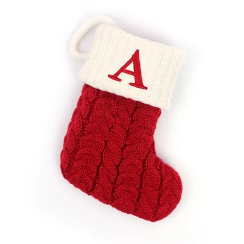 Vianočné Ponožky Vianočná Pančucha Nex Roku 2022 Vianočné Ozdoby Odolné Vysokej Kapacity Candy Bag Dekorácie Červená