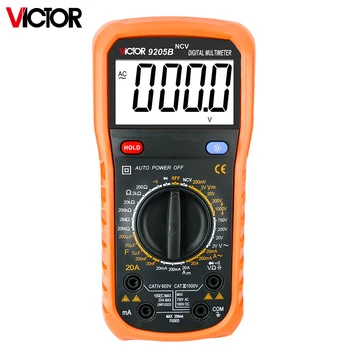 Victor 9205B Digitálny Multimeter NCV Electricista Stroj LCD AC/DC Napätie, Prúd Odpor Capactiance Frekvencia Dióda Tester