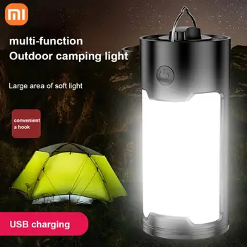 Xiao 18650 Svietidla Najnovšie Camping Svetlo Vonkajšie Solárne Nabíjanie pomocou pripojenia USB Stan Lampy Prenosné Noc Núdzové Žiarovka, Baterka