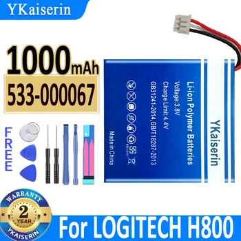YKaiserin 1000mAh Batérie pre LOGITECH H800 533-000067 AHB472625PST 981-000337 Slúchadlá Slúchadlá Batérie + Bezplatné Nástroje