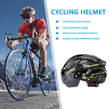 Závodné Jazdenie na Bicykli Helmu Nylon Popruh MTB Cyklistické Prilby Vetru Okuliare Priedušná Nastaviteľné Robustný pre Vonkajšie Zariadenia
