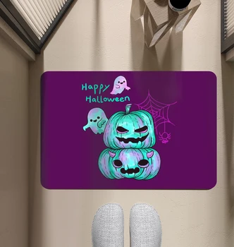 Šťastný Halloween Cartoon Tekvica Ghost Rohože pre Vnútorné Vchodové Rohožky Kúpeľňa Anti-Slip Koberec Festival Domáce Dekorácie