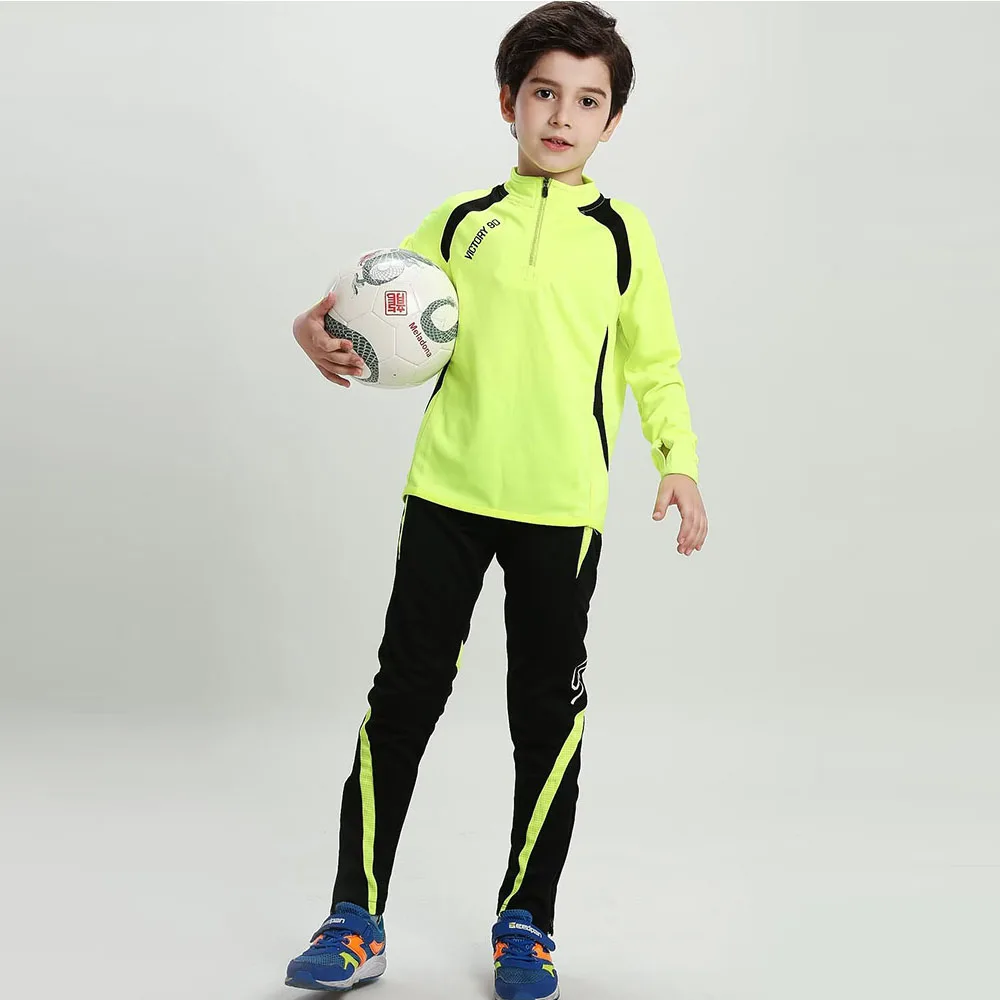 2023 Jeseň Zima Futbalový Dres Odevy pre Mužov Deti Rýchle Suchých 2 Kus Dieťa Bundy a Nohavice Futbalový Tréning Jednotné Oblečenie - 1