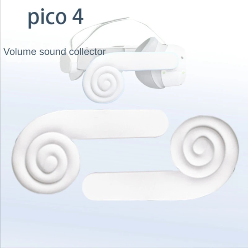 Pre Pico 4 VR Headset slúchadlové chrániče Sluchu Vylepšenie Zvuku Riešenie Zlepšiť Zvukový Efekt Ľahké chrániče Sluchu Príslušenstvo,Čierna - 4
