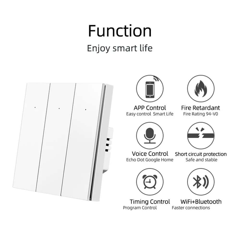 Smart Switch Tuya 20a Pre klimatizáciu, Ohrievač Vody Tuya Wifi Prepínač Ohrievač Vody Prepínač Eú, Wifi Smart Switch 4400w - 4
