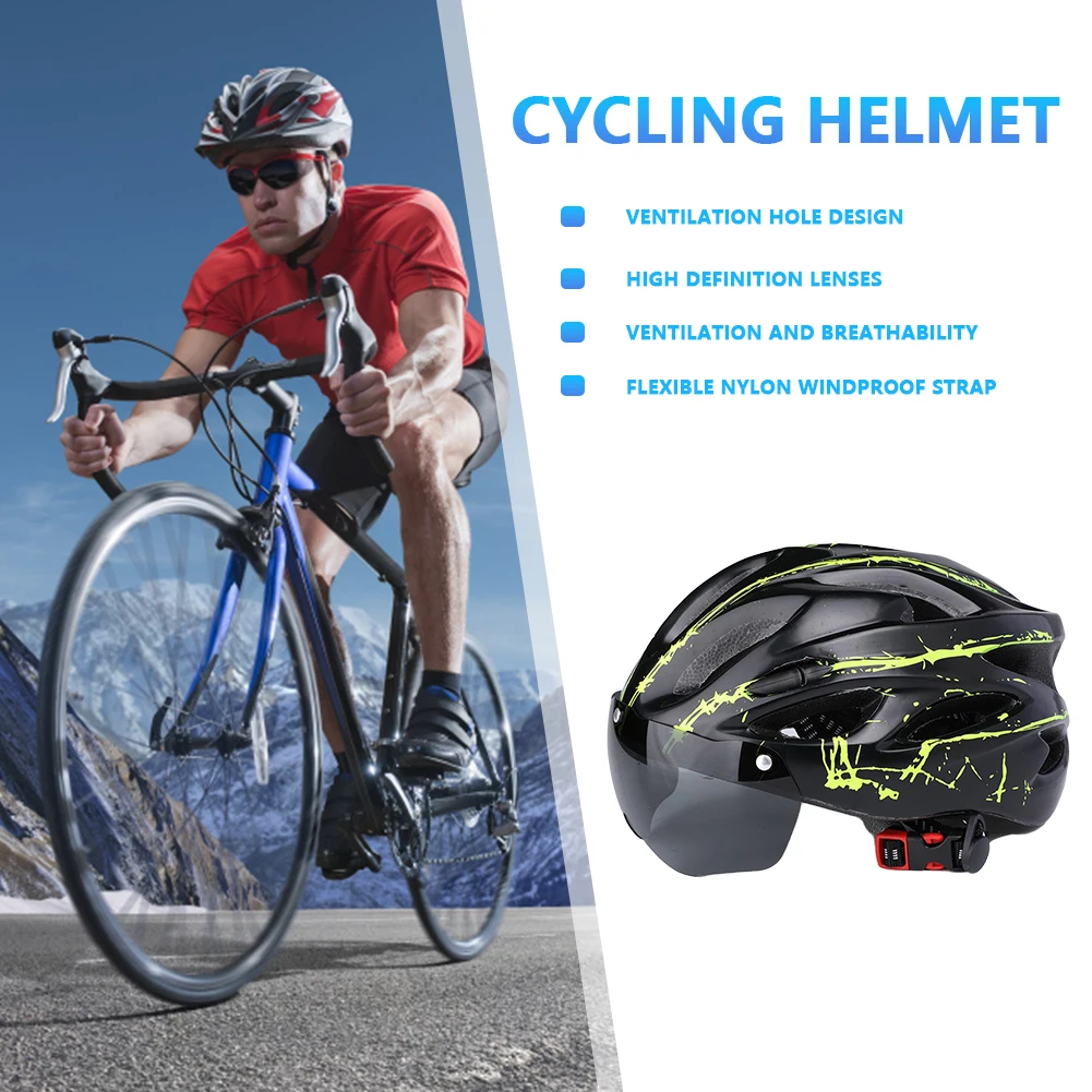 Závodné Jazdenie na Bicykli Helmu Nylon Popruh MTB Cyklistické Prilby Vetru Okuliare Priedušná Nastaviteľné Robustný pre Vonkajšie Zariadenia - 0