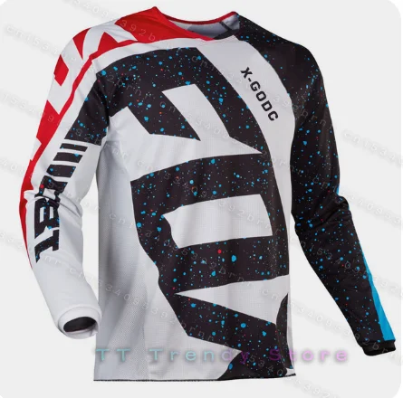 X-GODC Fox Enduro Motocross Jersey Downhil Horský Bicykel DH Tričko MX Motocyklové Oblečenie Ropa pre Chlapcov MTB T-Shirts - 0