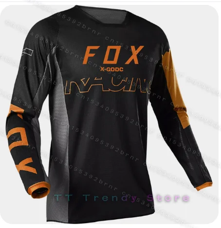 X-GODC Fox Enduro Motocross Jersey Downhil Horský Bicykel DH Tričko MX Motocyklové Oblečenie Ropa pre Chlapcov MTB T-Shirts - 1