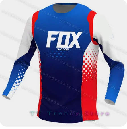 X-GODC Fox Enduro Motocross Jersey Downhil Horský Bicykel DH Tričko MX Motocyklové Oblečenie Ropa pre Chlapcov MTB T-Shirts - 3