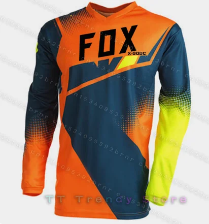 X-GODC Fox Enduro Motocross Jersey Downhil Horský Bicykel DH Tričko MX Motocyklové Oblečenie Ropa pre Chlapcov MTB T-Shirts - 4