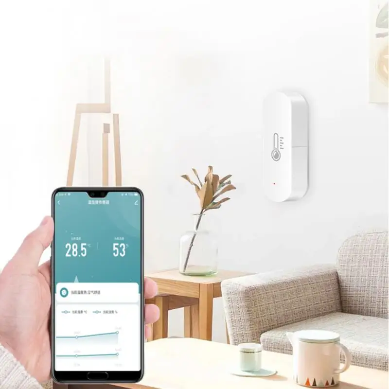 1~5 KS Tuya WiFi Teplota Vlhkosť Senzor Inteligentný Život APLIKÁCIE Monitor Smart Home Pracovať S Alexa Domovská stránka Google Č Hub Potrebné - 1