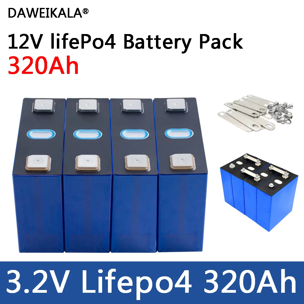 3.2 V Lifepo4 Batérie 320Ah Triedy A Batérie 12V 24V 48V Nabíjateľná Lítium-Železo-Fosfát Batérie Pre Záložné Napájanie RV Loď Košíka - 0