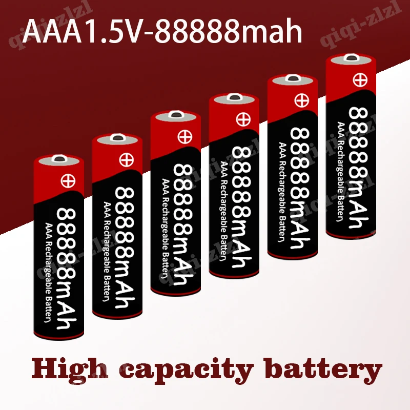 88888 mAh vysokou kapacitou AAA grade nabíjateľná batéria, originál 1,5 V, vhodný pre LED svietidlá, hračky, MP3 a iné zariadenia - 4