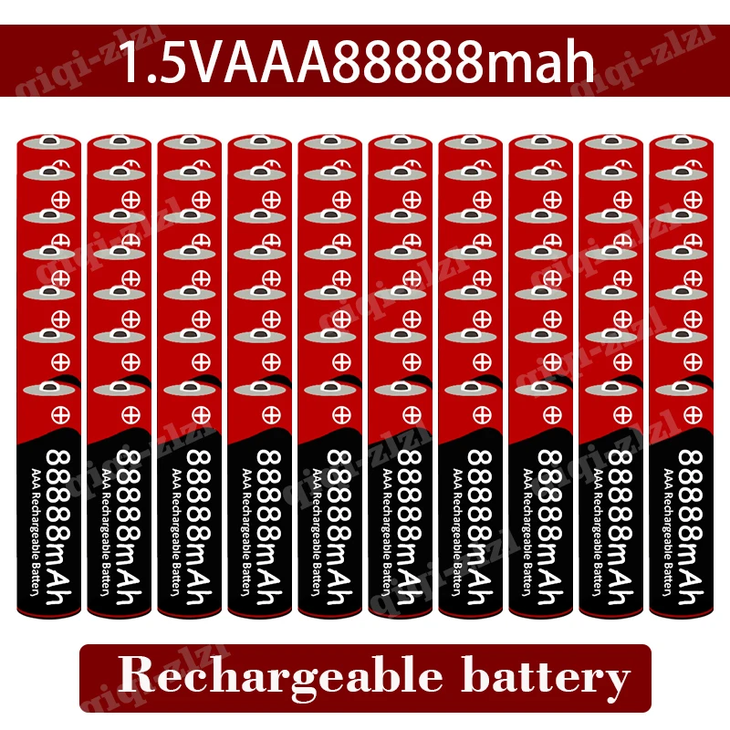 88888 mAh vysokou kapacitou AAA grade nabíjateľná batéria, originál 1,5 V, vhodný pre LED svietidlá, hračky, MP3 a iné zariadenia - 5