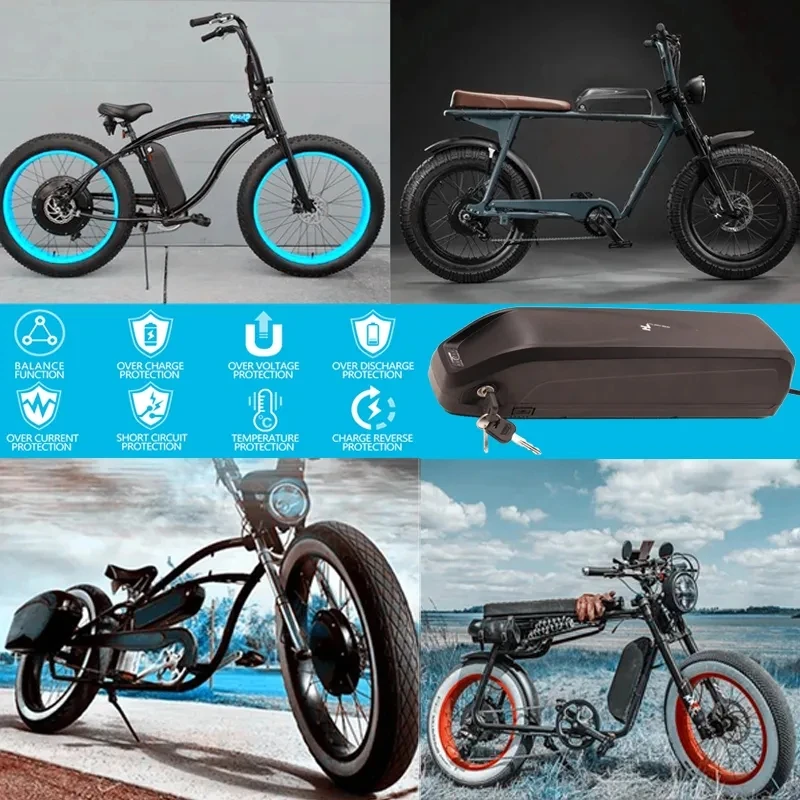 36V 48V 60V 72V 18650 Elektrický Bicykel, Batéria Hailong Batérie Box s USB 1000W Motocykel Úpravu Auta Osemhranné - 4