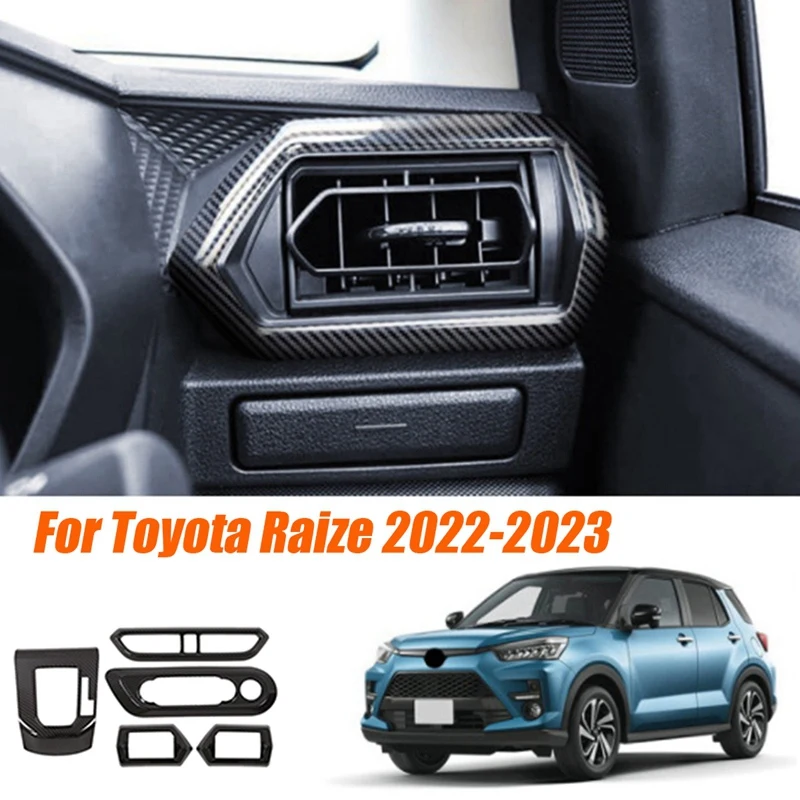 RHD Pre Toyota Raize 2022-2023 Centrálne Riadenie Prevodový Panel Výbava Vzduchu/C Tlačidlo Rám odvzdušňovací Dekor Kryt Interiéru Súpravy - 5