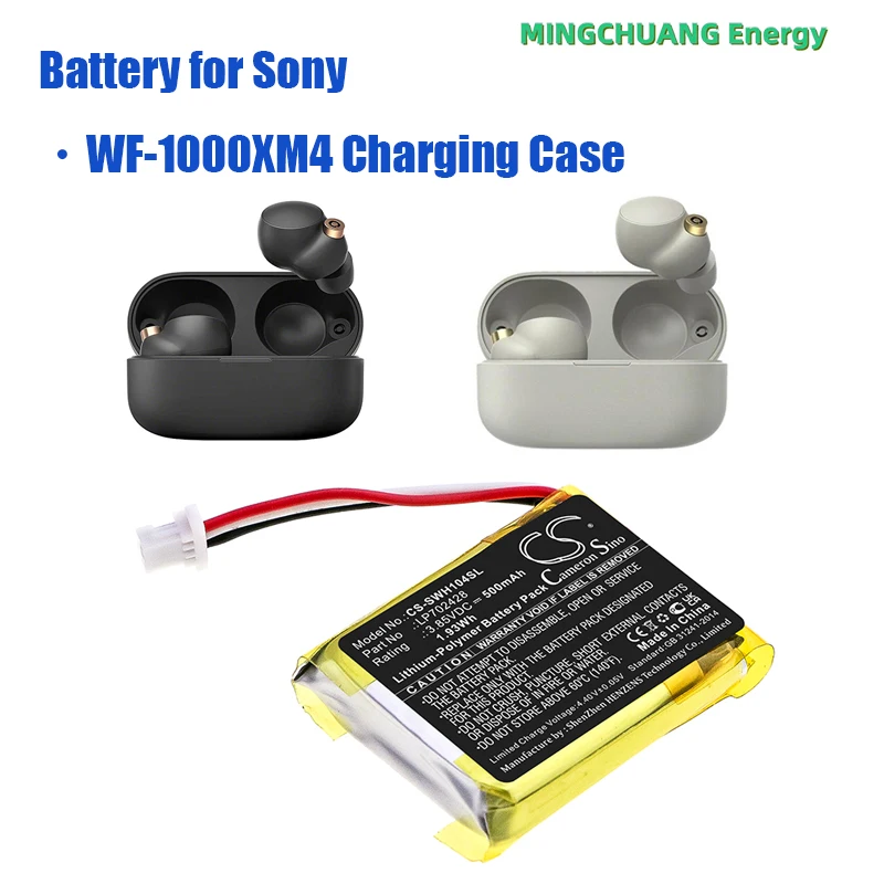 Cameron Čínsko 3.85 V/500mAh Bezdrôtový Headset Plnenie Prípade Batéria LP702428 pre Sony WF-1000XM4 Plnenie Prípade - 0