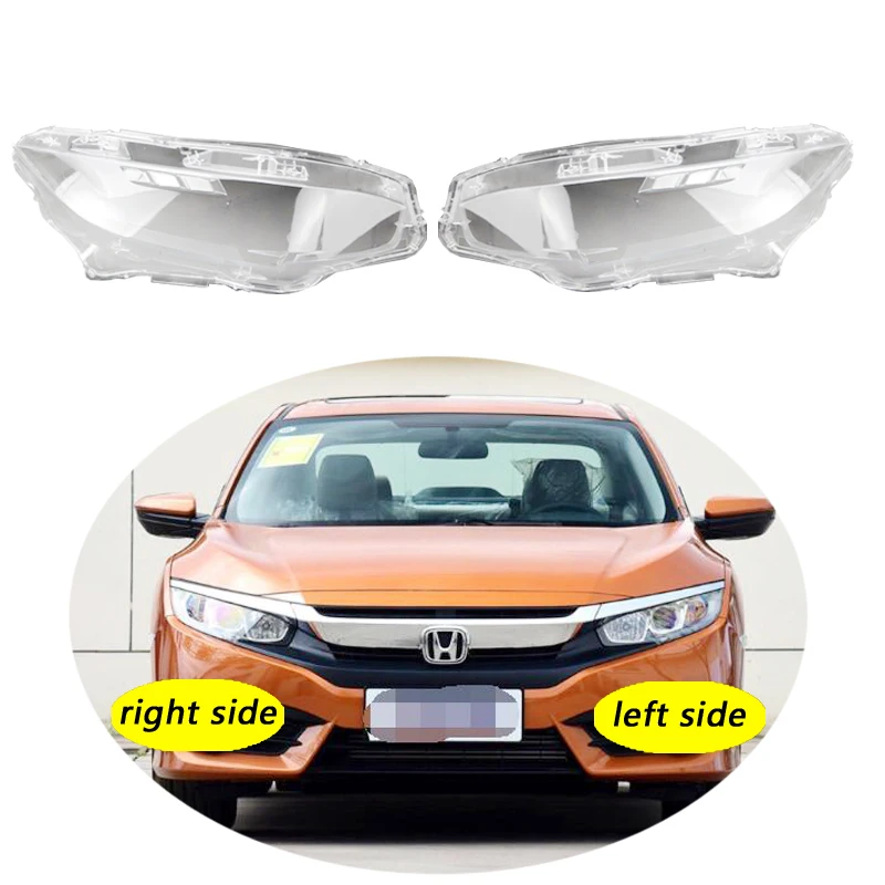 Použitie Pre Honda Civic 2016-2019 Transparentný Kryt Svetlometu Tienidlo Lampy Predného Svetlometu Shell Tienidlo Objektívu shell - 0