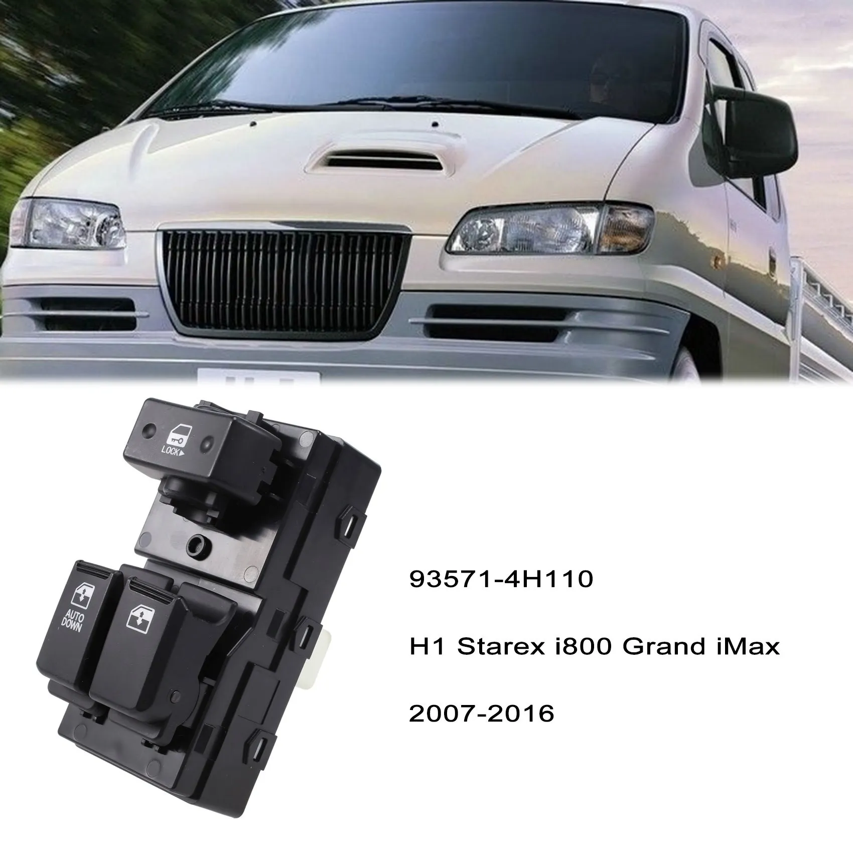 93571-4H110 Elektrické Okná Prepnúť Auto pre H1 Starex I800 Grand 2007-2016 - 2