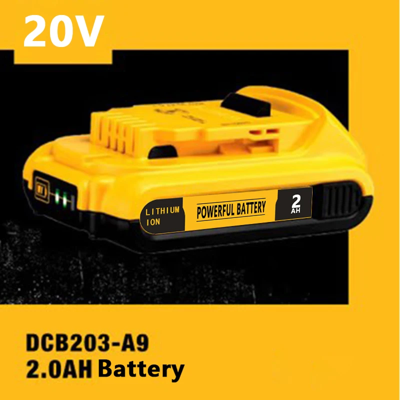 20V Batérie 2.0 Ah DCB203 Pre Dewalt náradie Li-ion Batéria DCB205 DCB206 DCB204 DCB200 DCB182 DCB180 DCB230 - 1